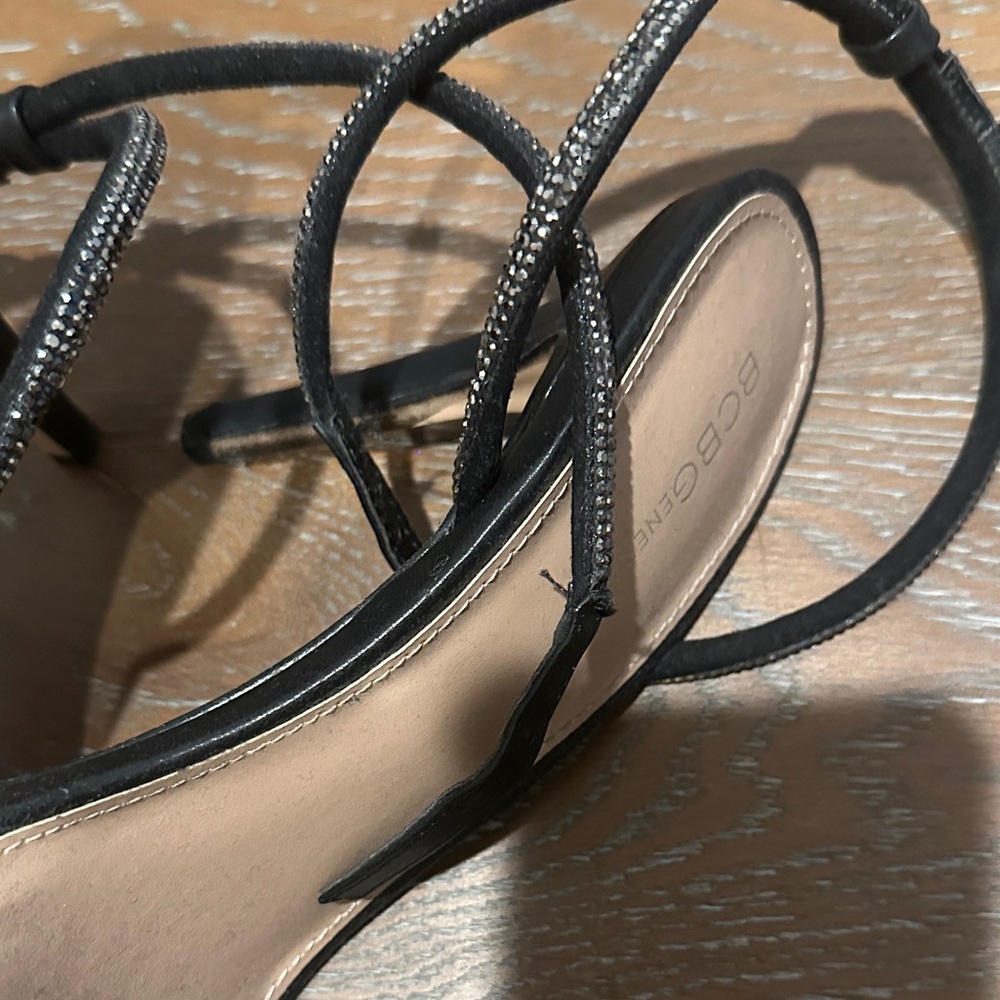 Bcbgeneration Black And Silver Bow Heels - image 5